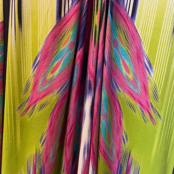 Chico’s Mixed Geo Katrina Maxi Dress Vibrant Ikat Artsy Design - Picture 13 of 13